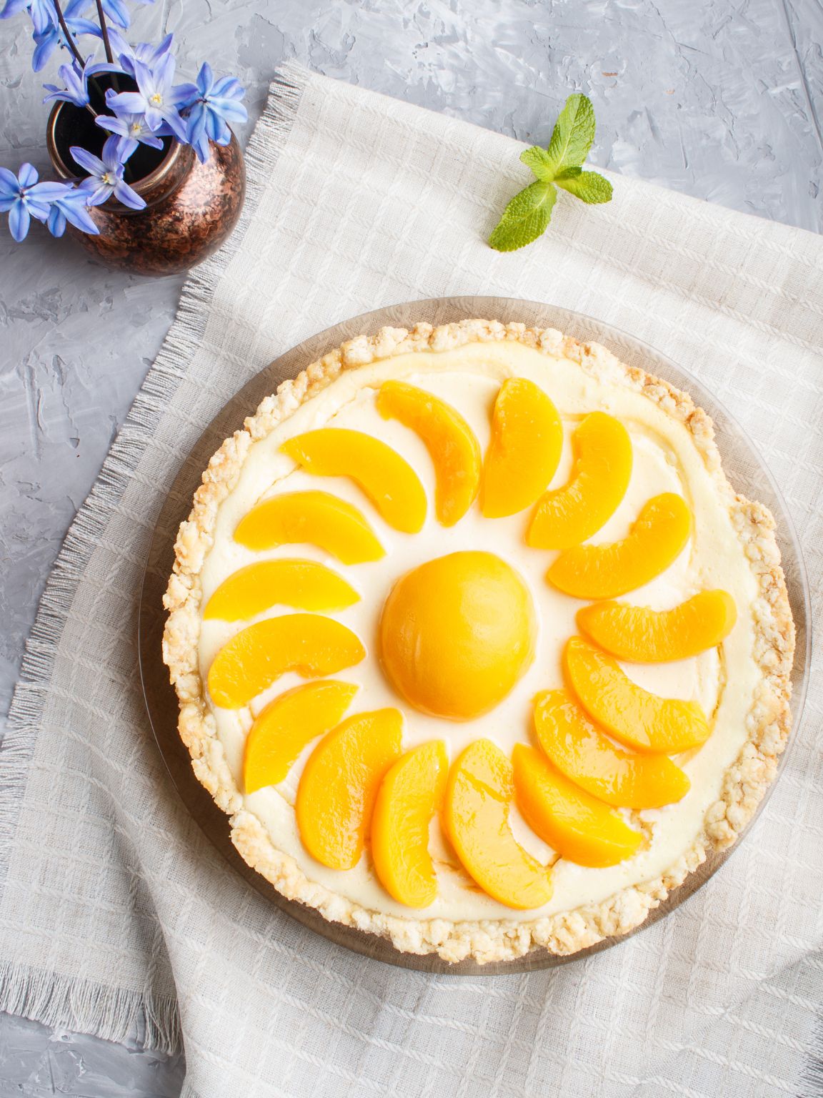 Baked Peach Cheesecake