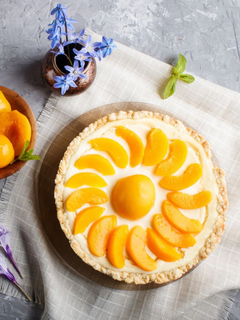 Baked Peach Cheesecake