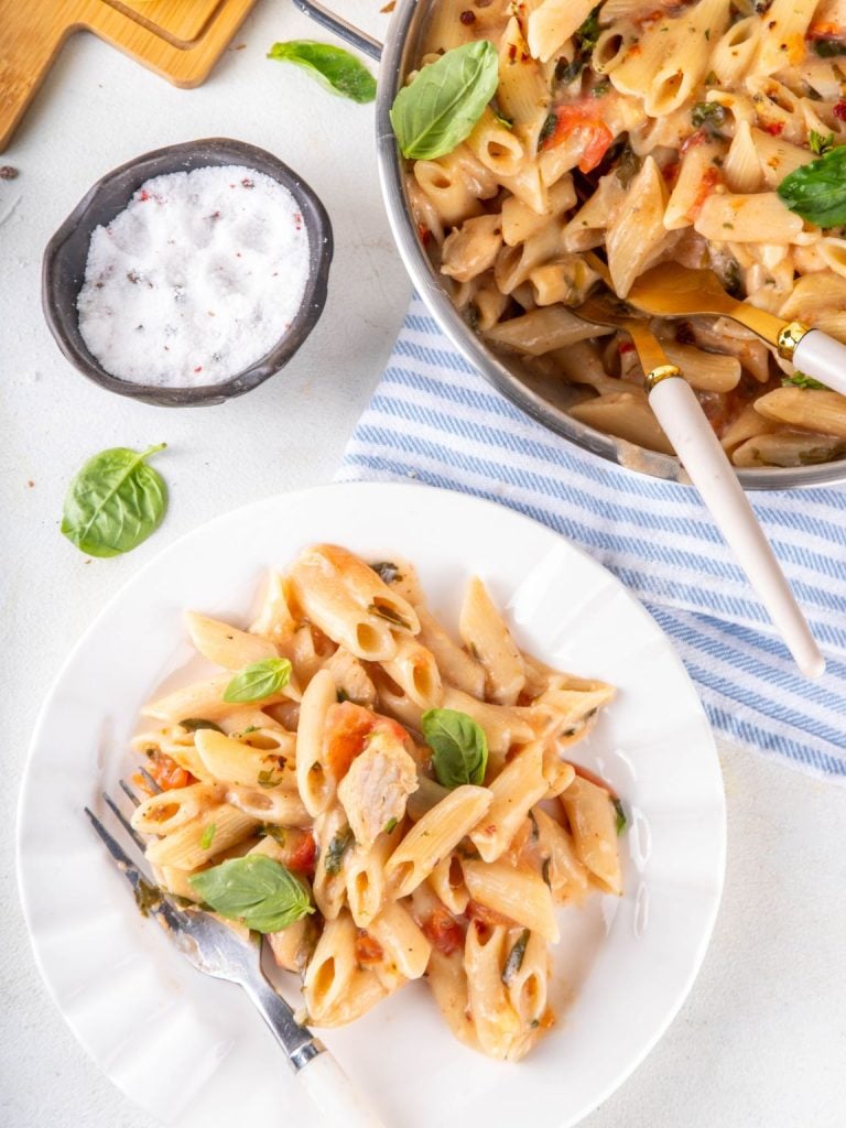 Creamy Cottage Cheese Chicken Pasta