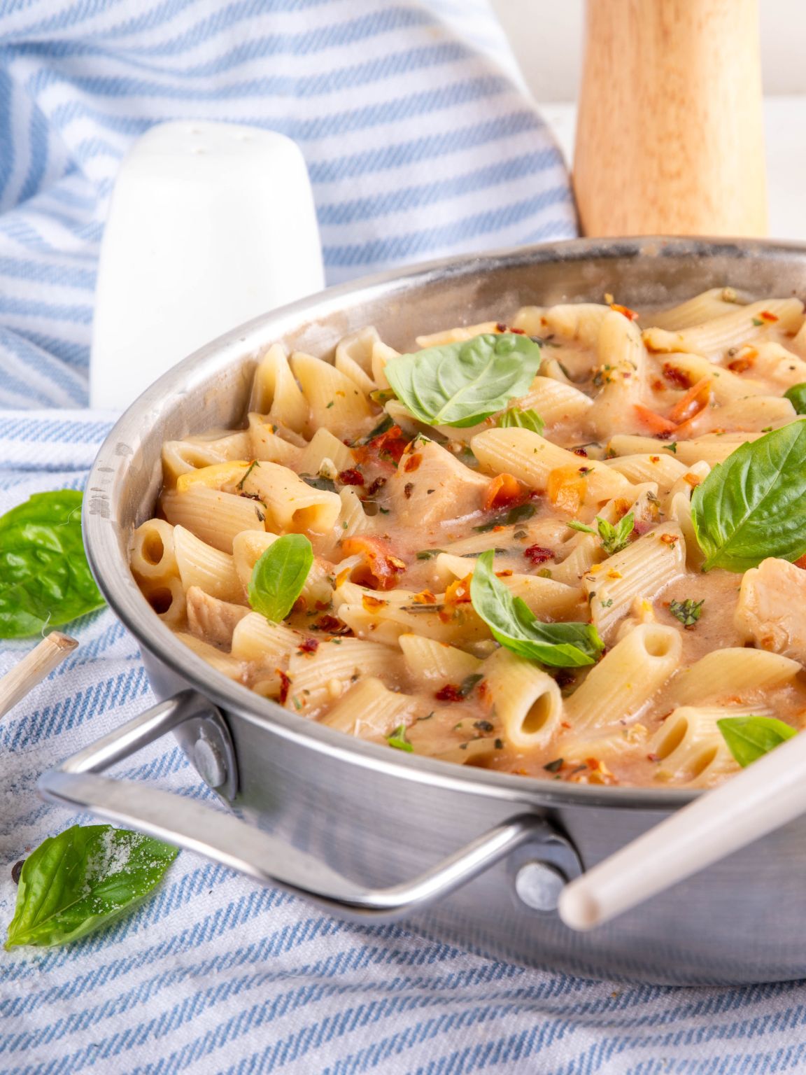Creamy Cottage Cheese Chicken Pasta