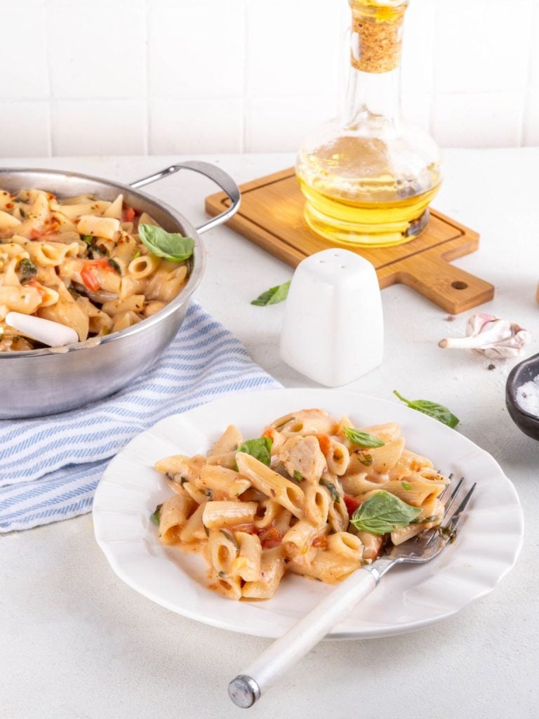 Creamy Cottage Cheese Chicken Pasta