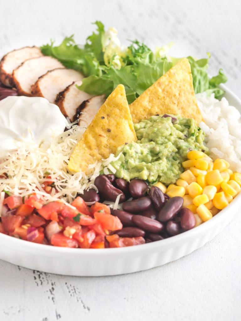Creamy Salsa Chicken Burrito Bowls