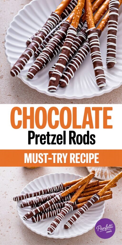 Dark Chocolate Dipped Pretzel Rods Recipe