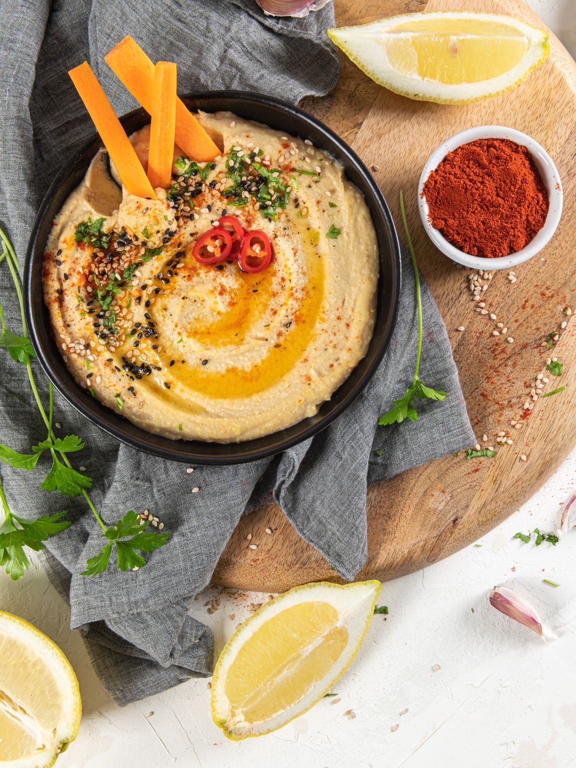 Easy Spicy Sesame Hummus