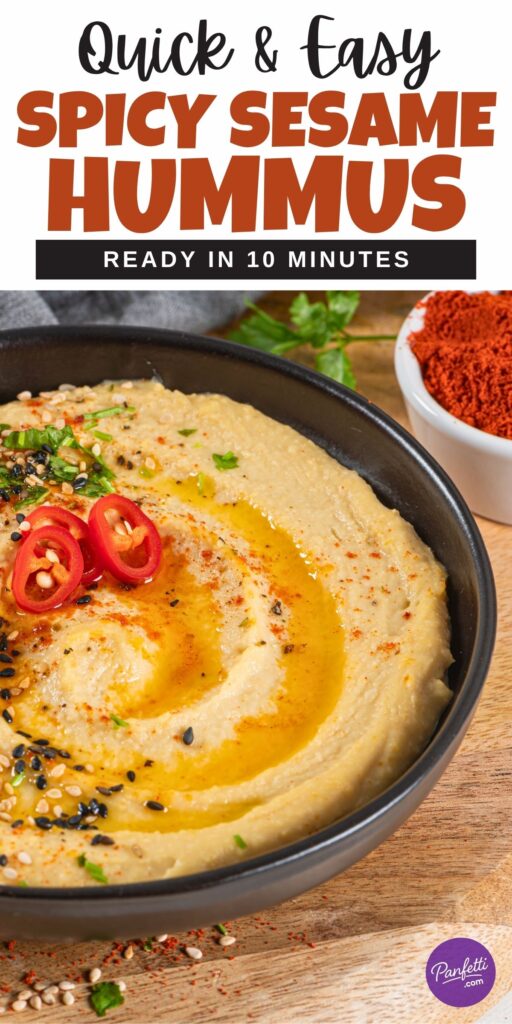 Easy Spicy Sesame Hummus Recipe