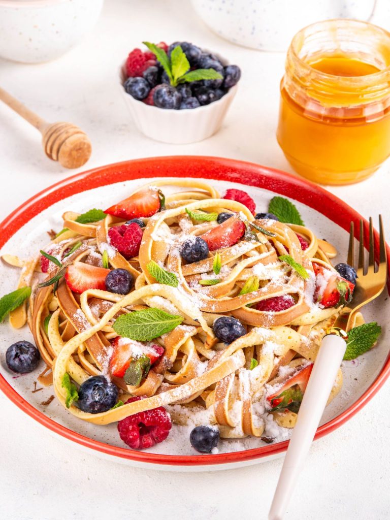 Healthy Fruit Pancake Spaghetti