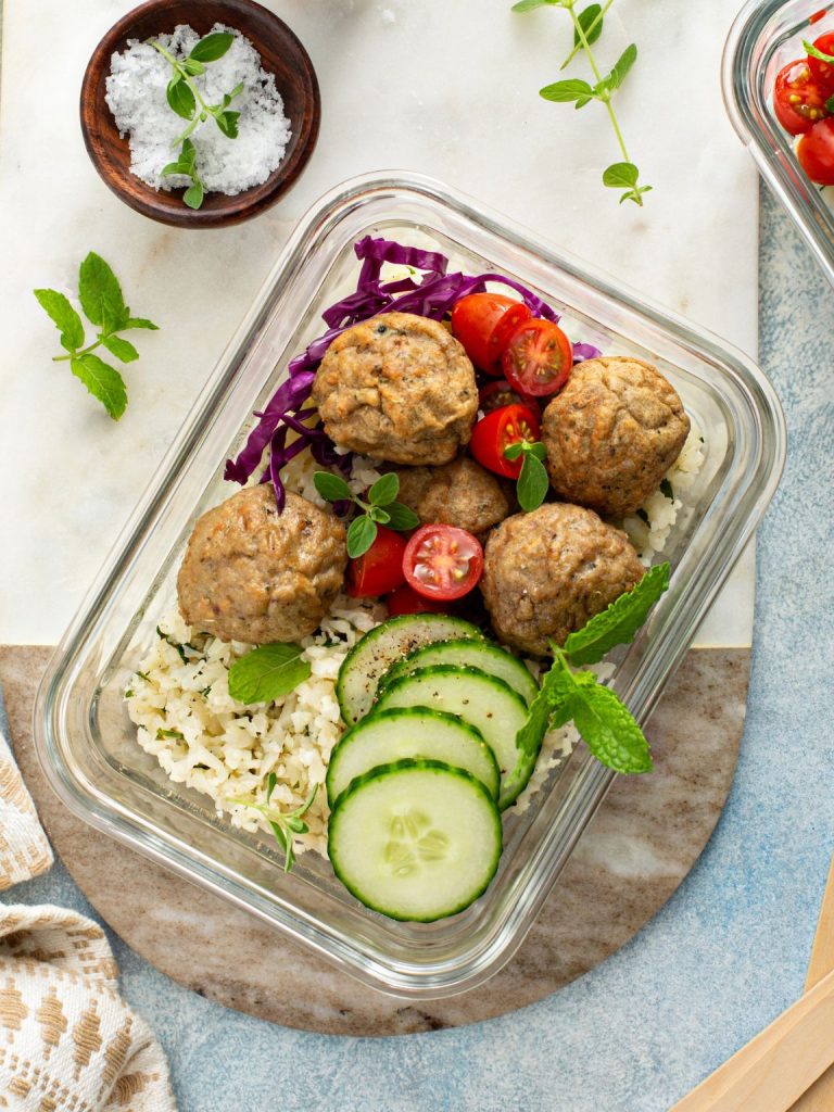 Healthy Low Carb Turkey Meatball Bowls