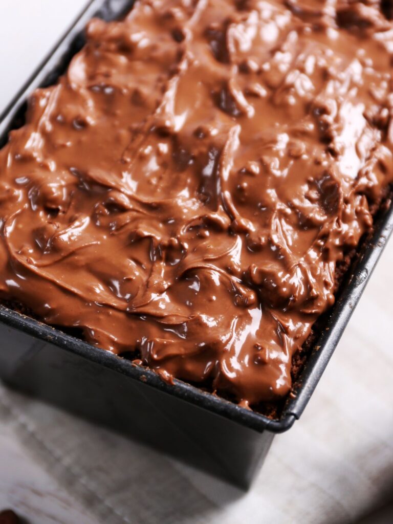 Low Calorie Chocolate Cake with Hazelnut Topping