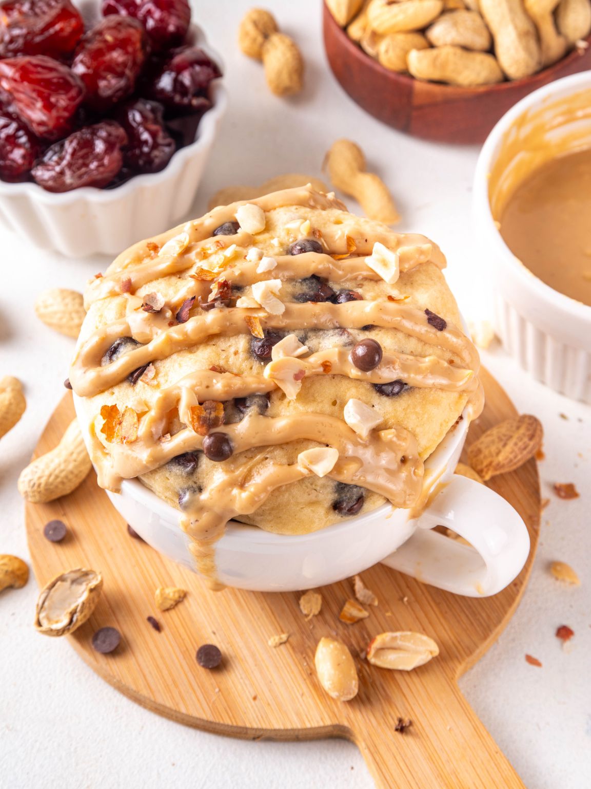 Peanut Butter Chocolate Chip Mug Cake