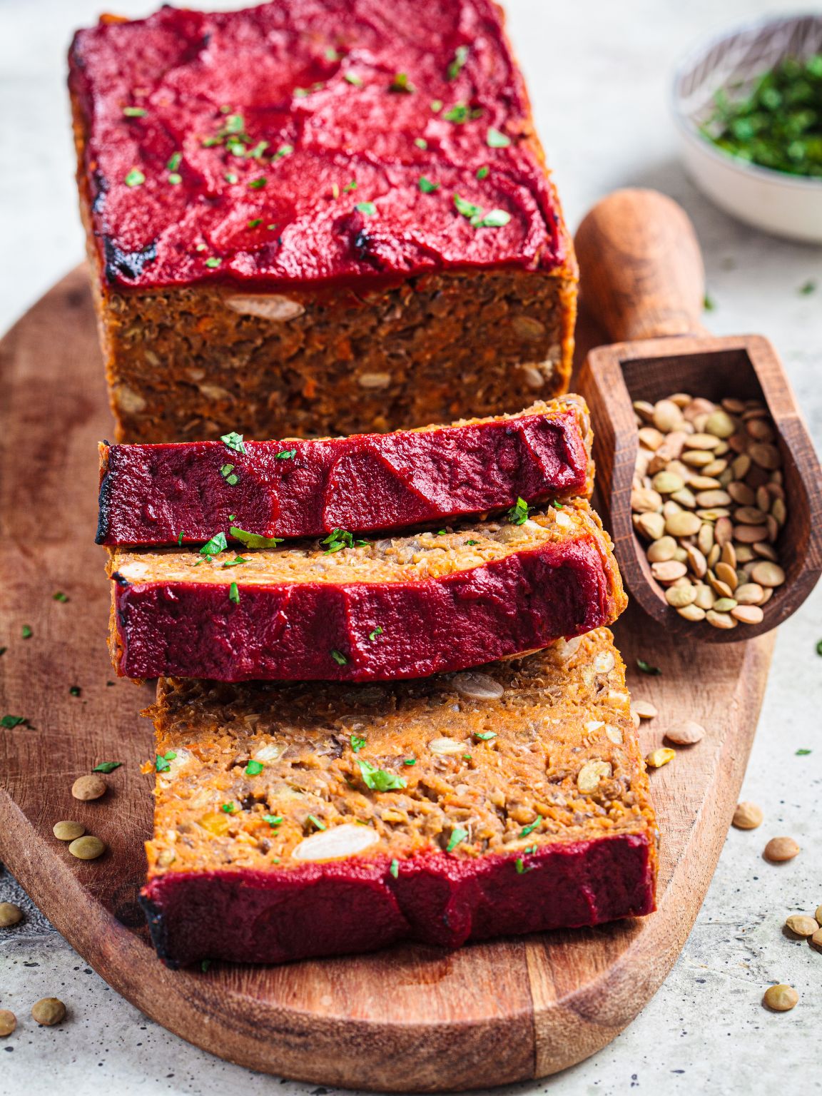 Festive Vegan Lentil Loaf