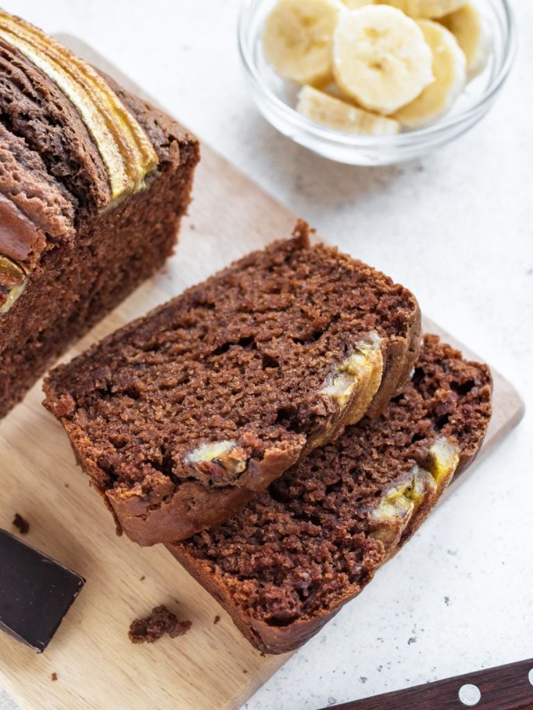 High Protein Chocolate Banana Bread (with Cottage Cheese)