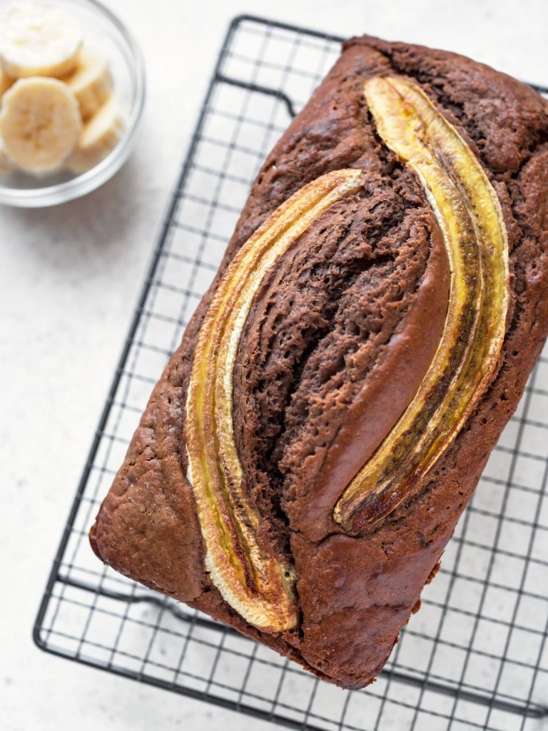 High Protein Chocolate Banana Bread (with Cottage Cheese)