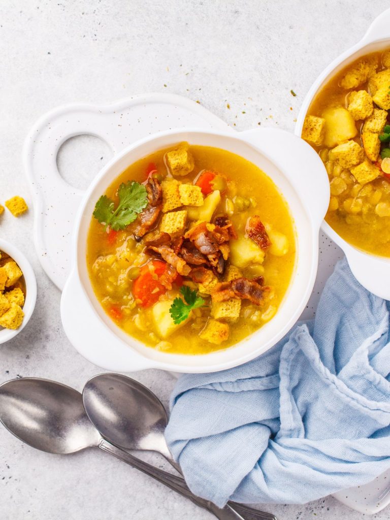 High Protein Split Pea Soup
