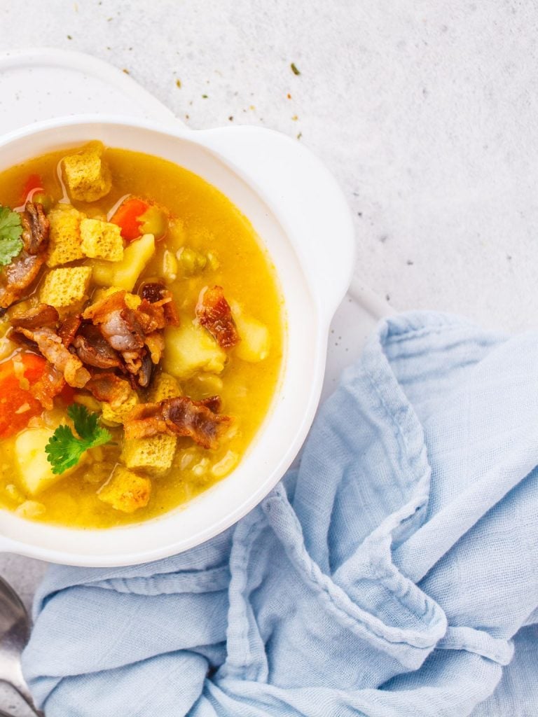 High Protein Split Pea Soup