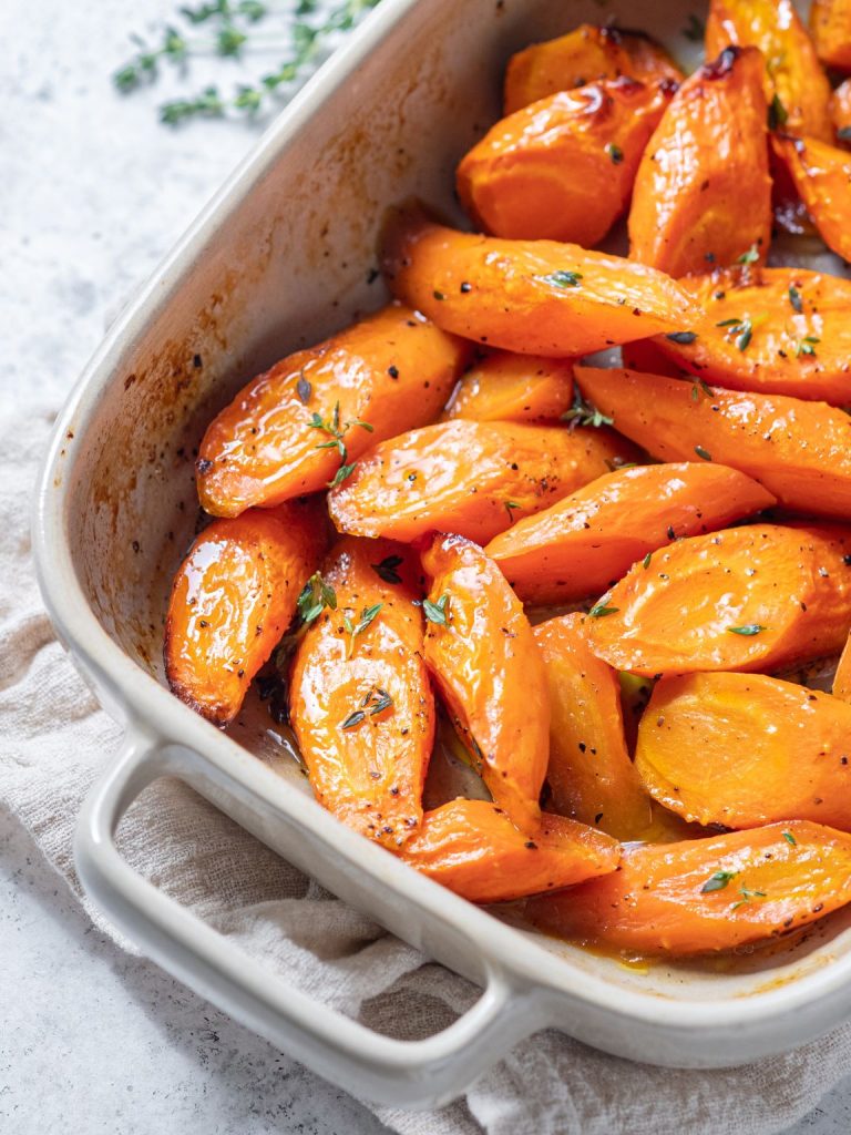 Honey Vanilla Glazed Roasted Carrots