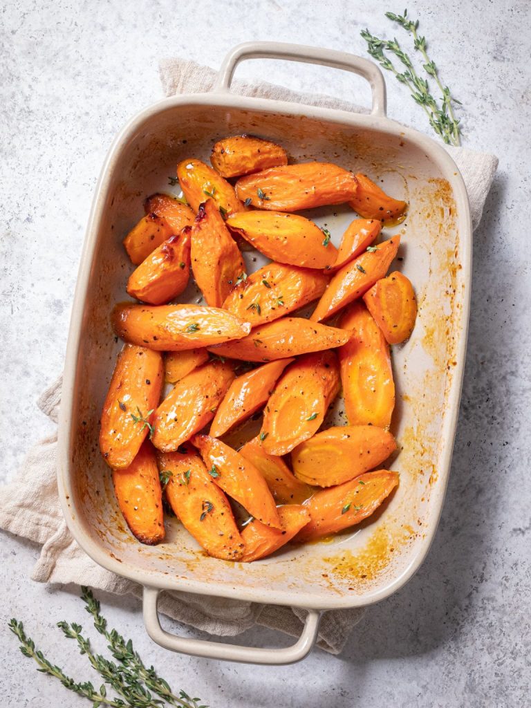 Honey Vanilla Glazed Roasted Carrots