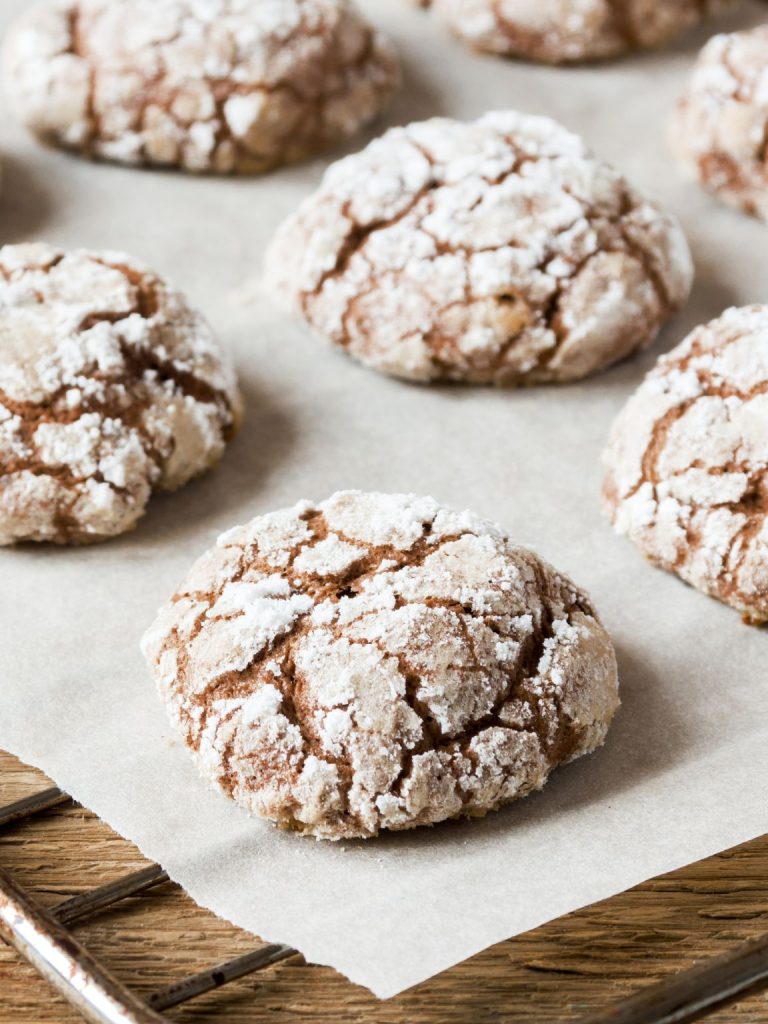 Spiced Chocolate Crinkle Cookies