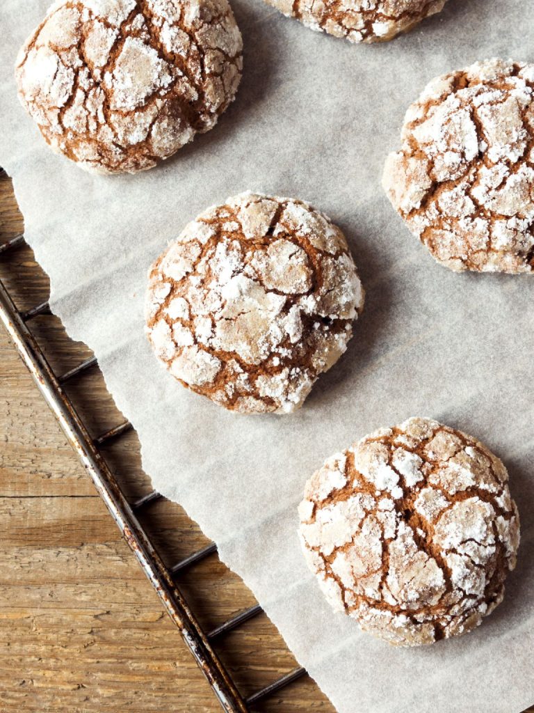 Spiced Chocolate Crinkle Cookies