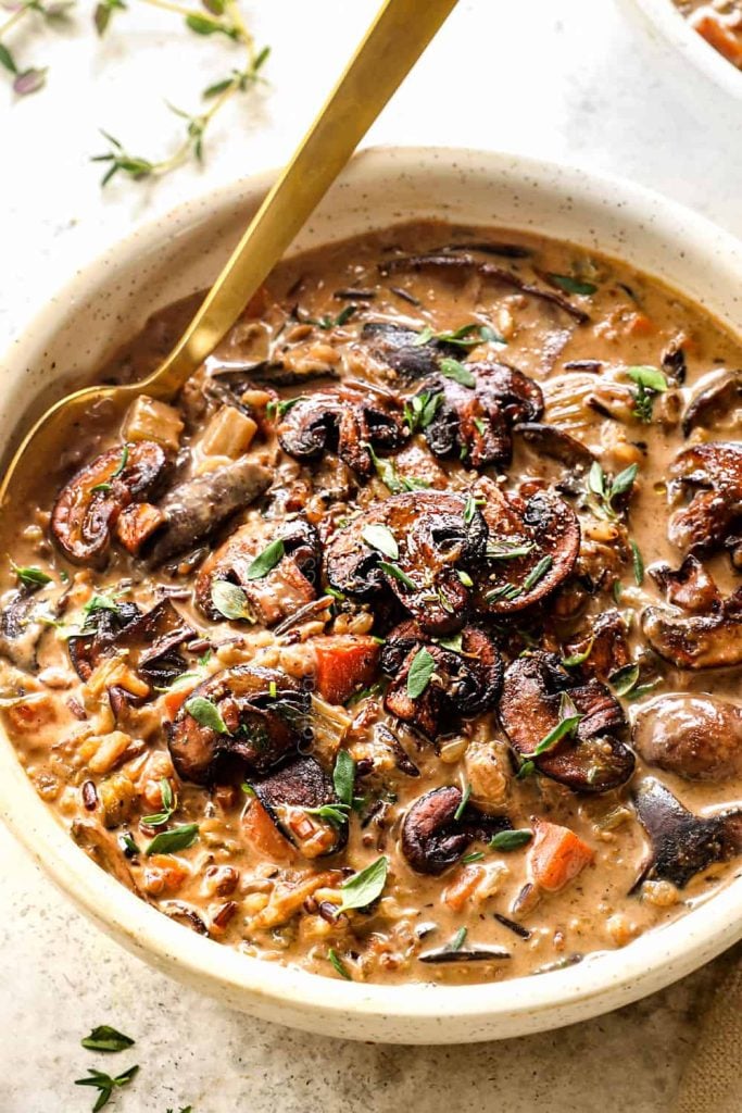 Creamy Wild Rice and Mushroom Soup
