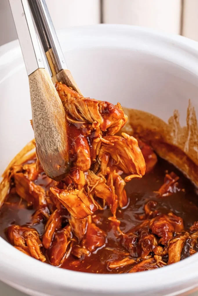 Crockpot Apple Butter BBQ Pulled Chicken