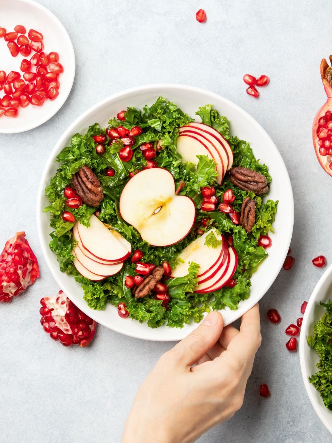 Easy Kale Pomegranate Salad