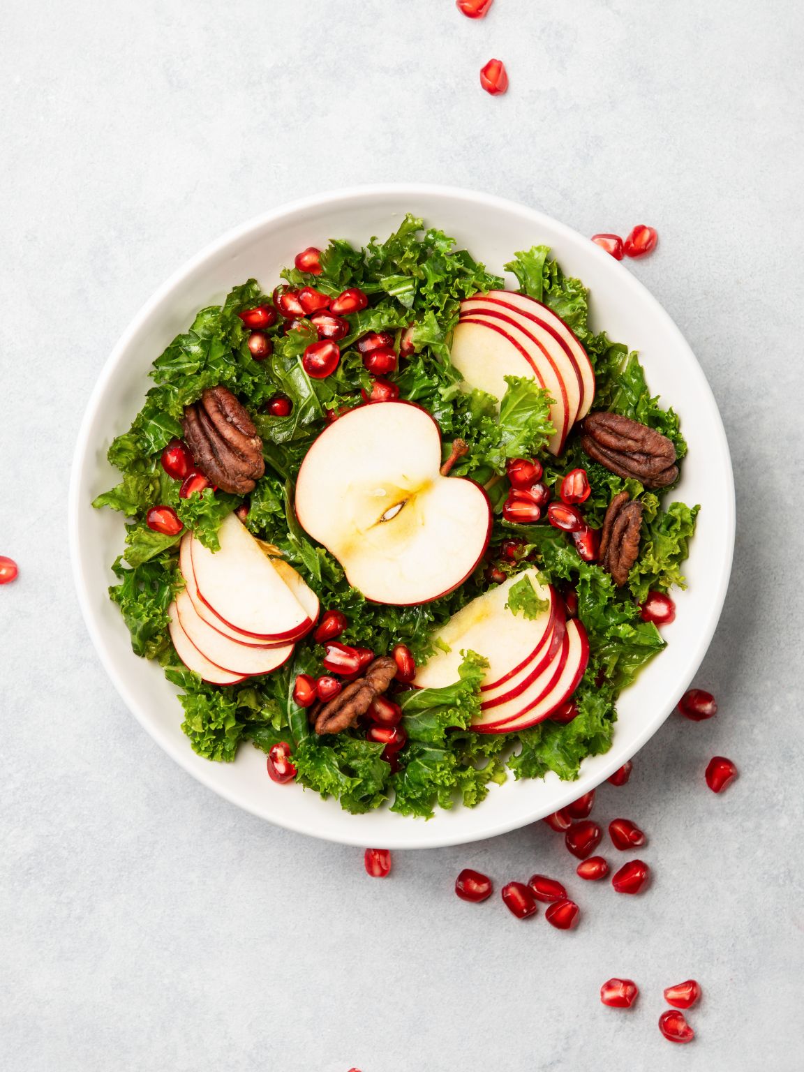 Easy Kale Pomegranate Salad