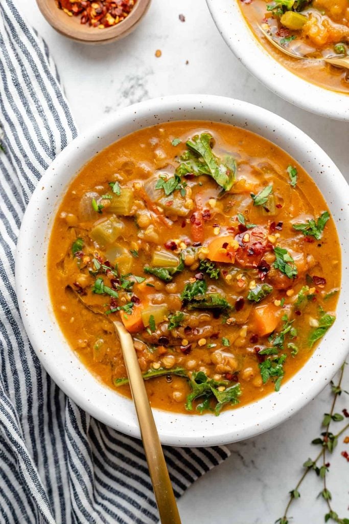 Easy Lentil Soup (Vegan & Spiced)