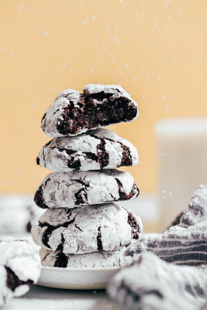 Gluten-Free Chocolate Crinkle Cookies (Vegan)