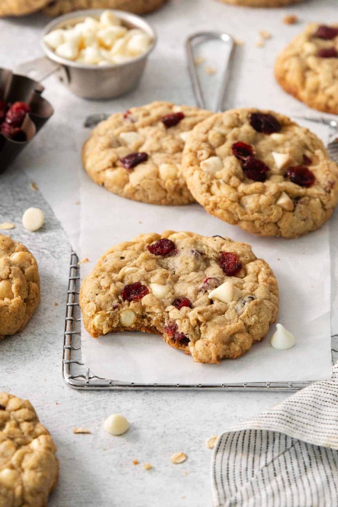 Gluten-Free White Chocolate Cranberry Oatmeal Cookies