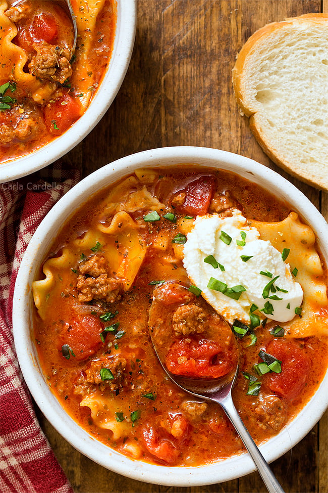 One Pot Lasagna Soup
