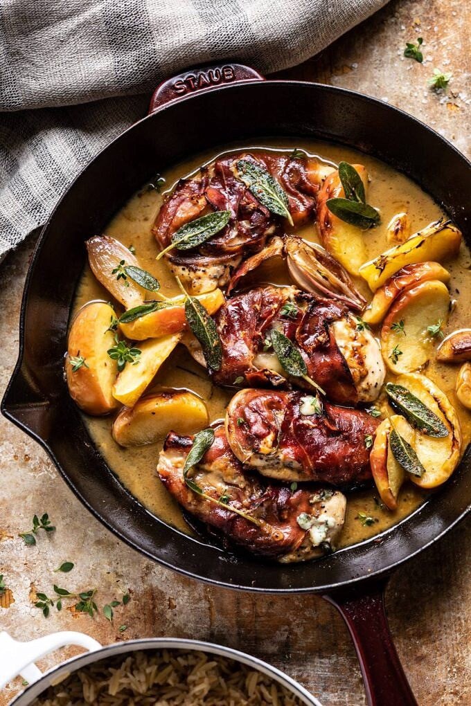 Prosciutto Apple and Sage Butter Chicken