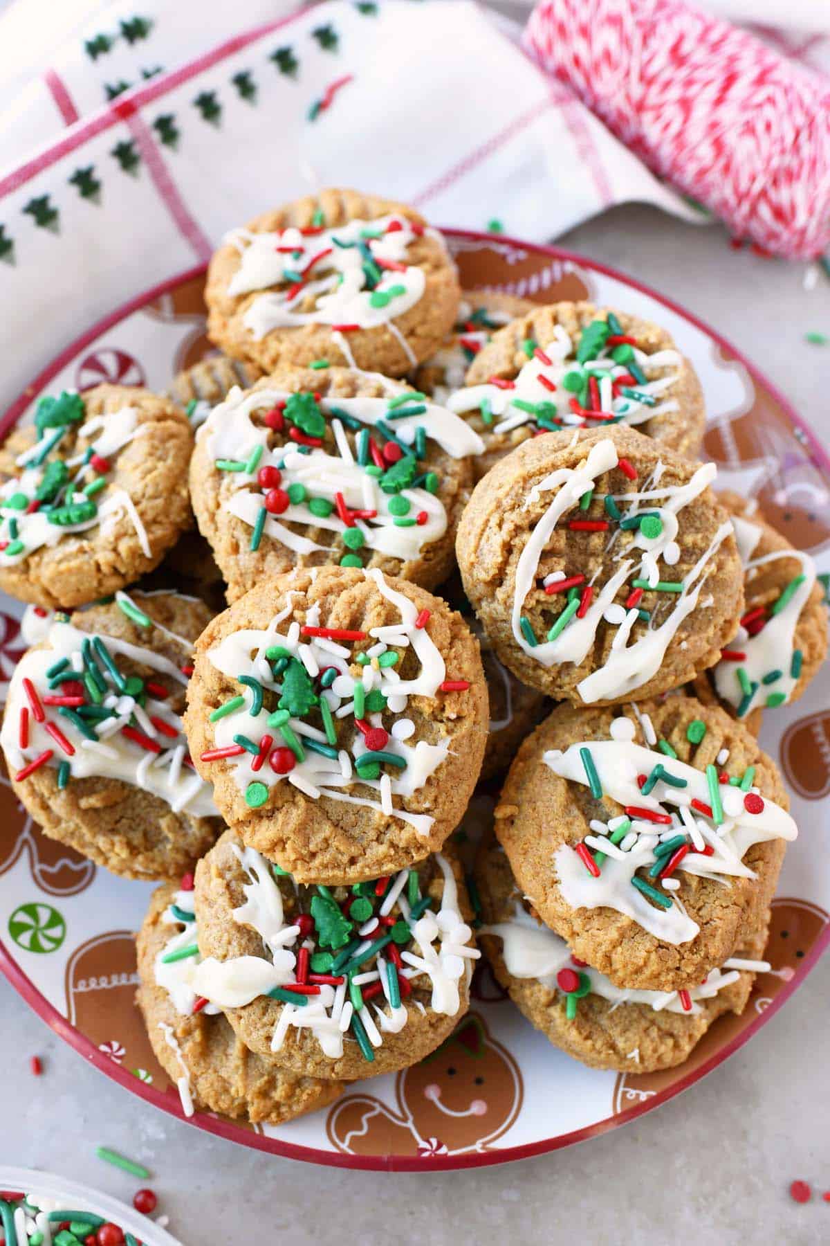 Super Easy 3 Ingredient Peanut Butter Christmas Cookies Recipe