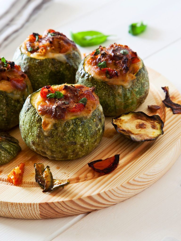Cheesy Stuffed Zucchini