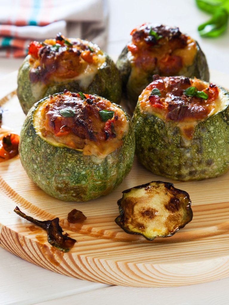 Cheesy Stuffed Zucchini