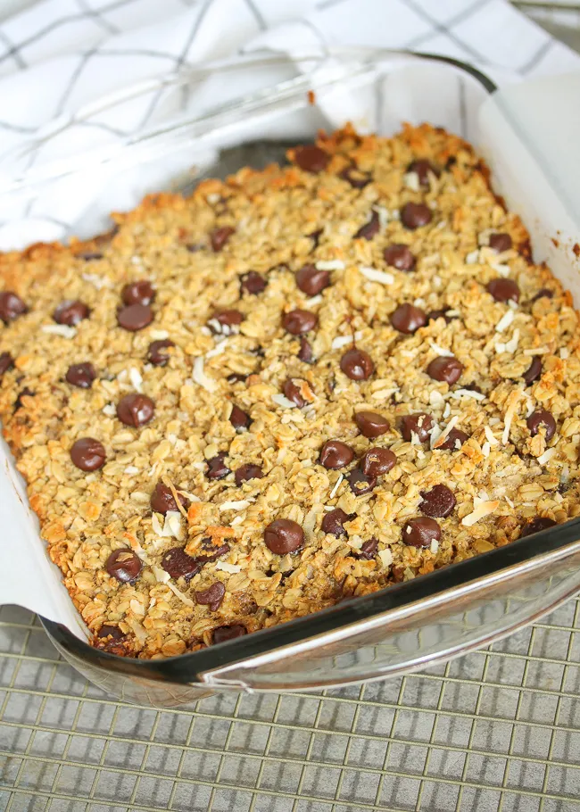 Chocolate Chip Coconut Baked Oatmeal
