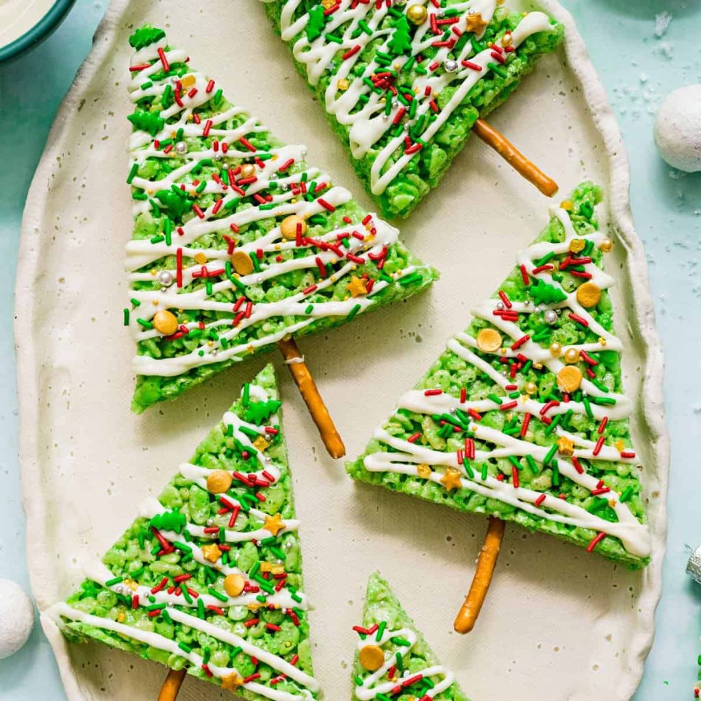 Christmas Tree Rice Krispie Treats