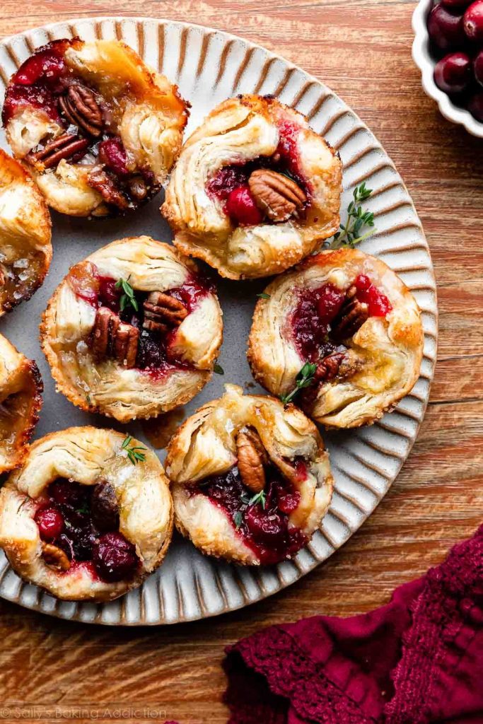 Cranberry Brie Puff Pastry Tarts