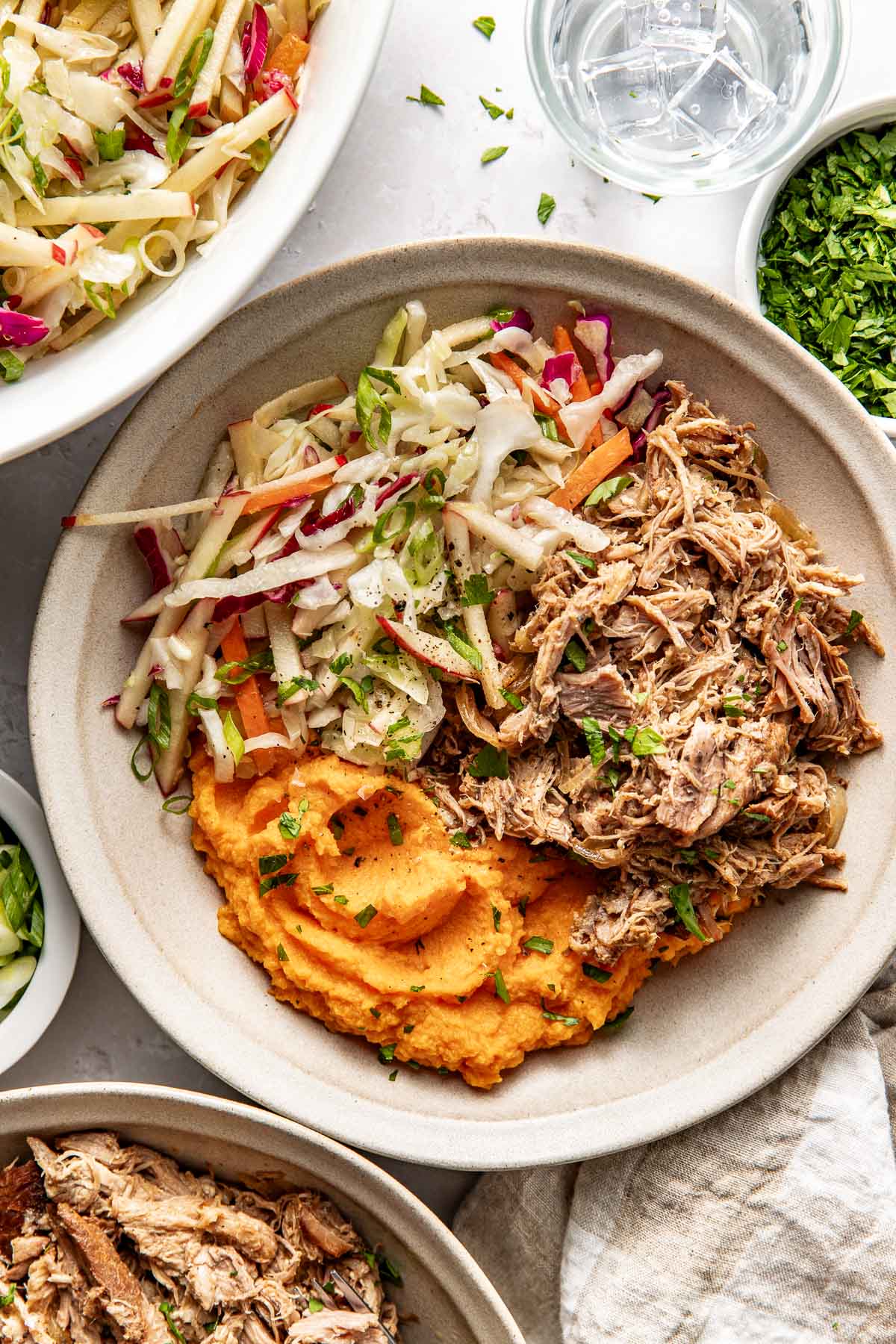 Crockpot Apple Cider Pork Bowls