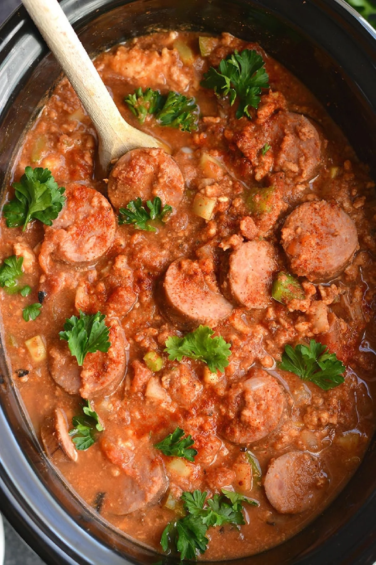 Crockpot Chicken Sausage Chili