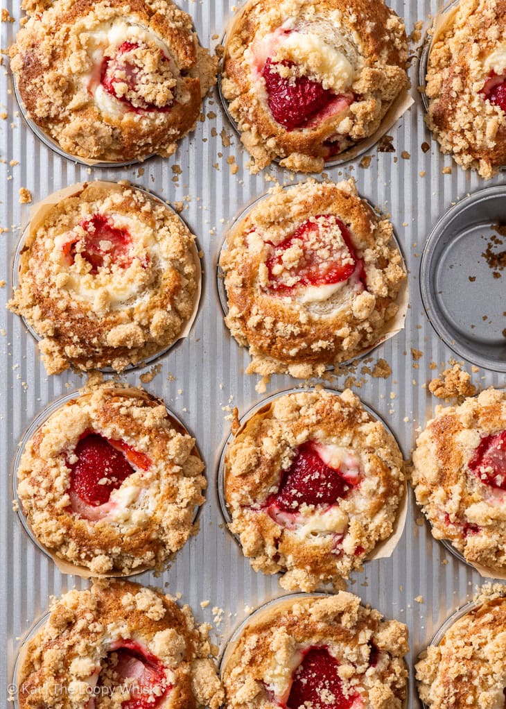 Gluten Free Strawberry Cheesecake Muffins