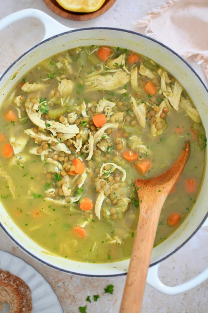 Golden Chicken Lentil Soup