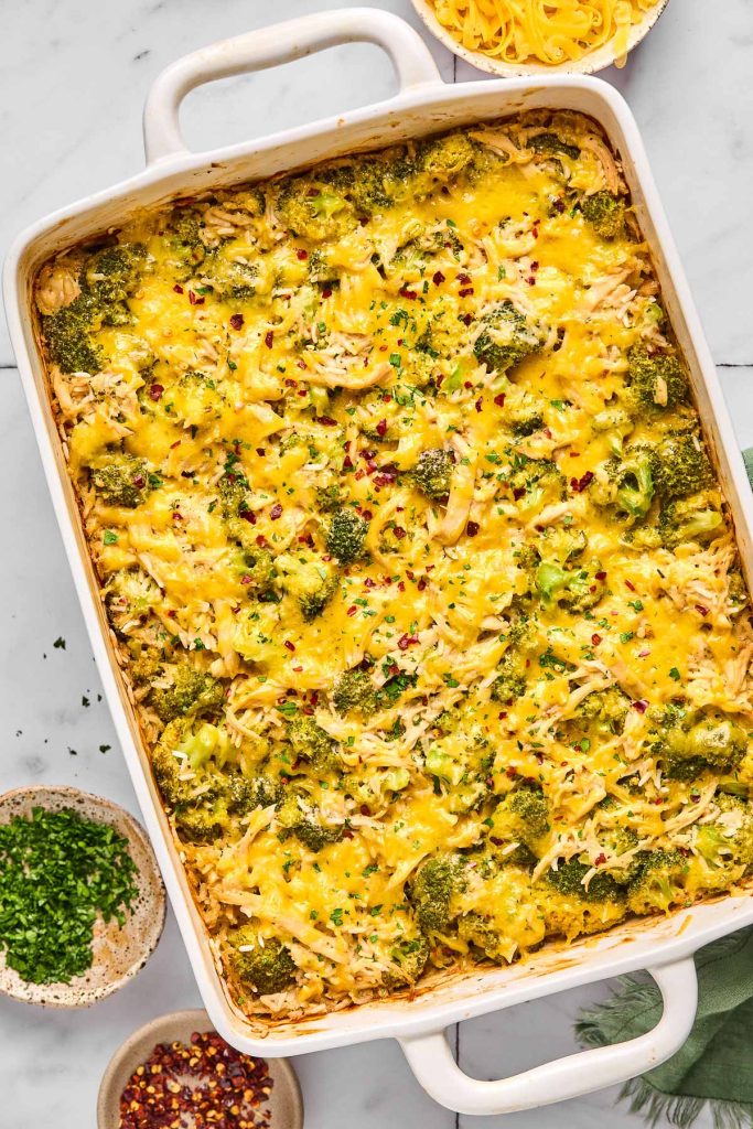 Healthy Chicken Broccoli Rice Casserole