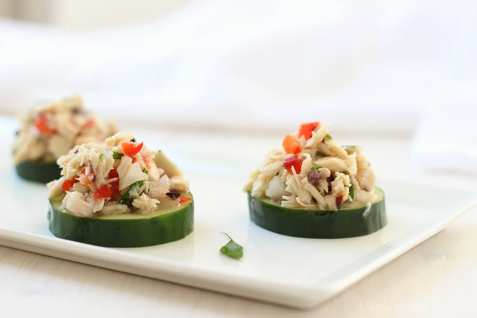 Mediterranean Tuna Salad Bites