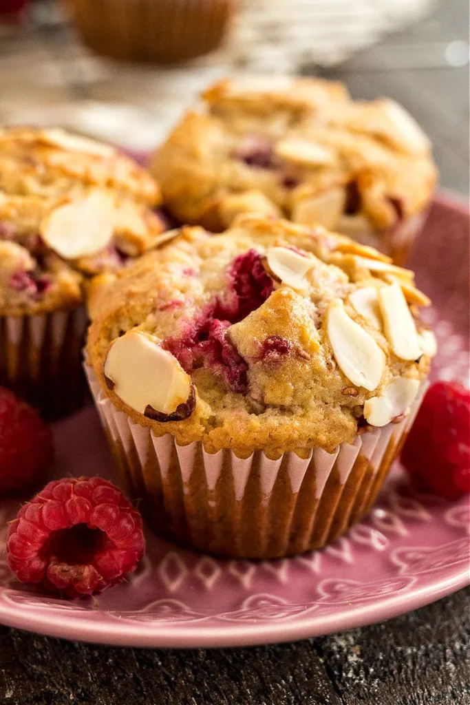 Raspberry Almond Muffins
