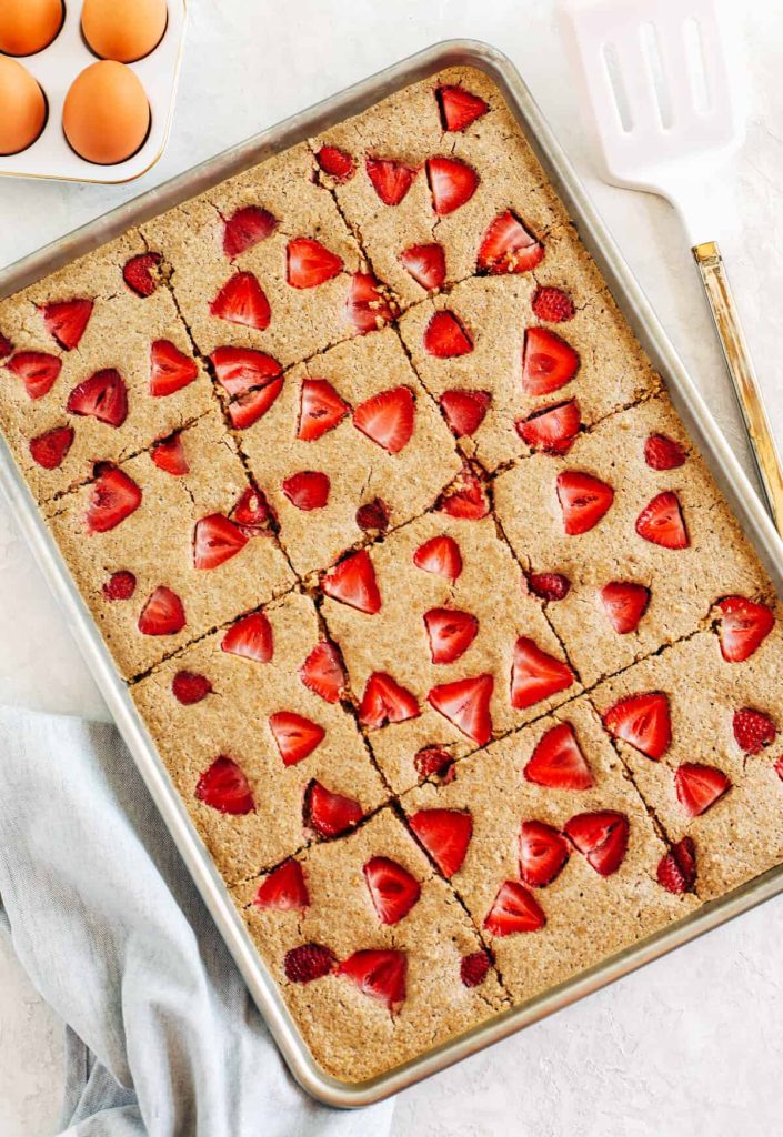 Sheet Pan Strawberry Pancakes