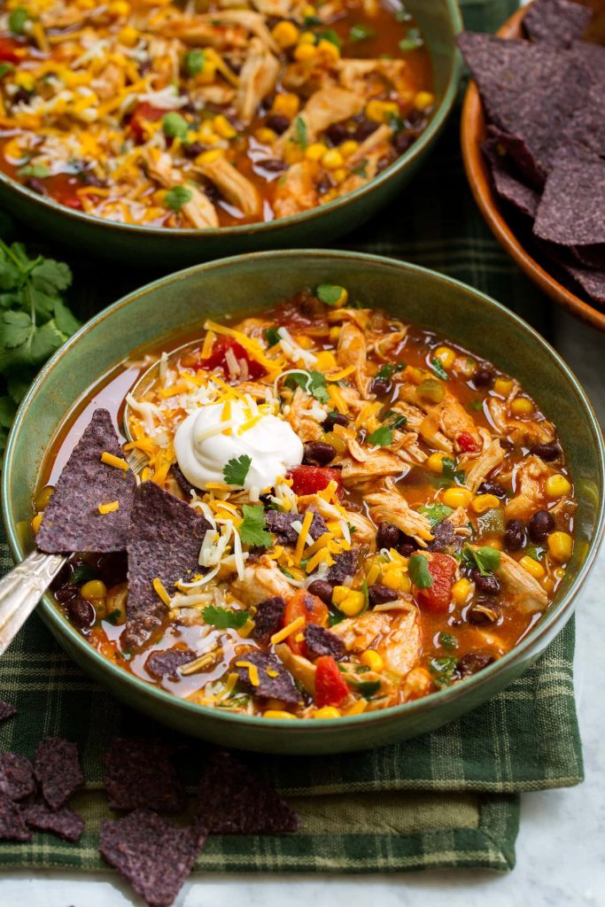 Slow Cooker Chicken Tortilla Soup