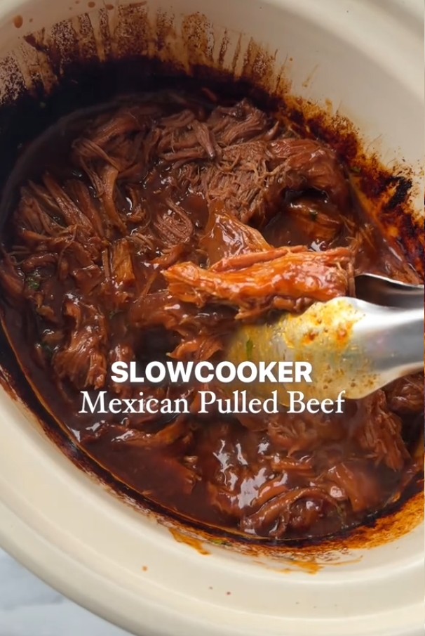 Slow Cooker Mexican Pulled Beef Tacos