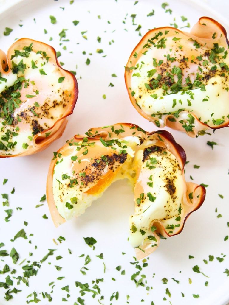 Super Easy Ham & Cheese Egg Cups