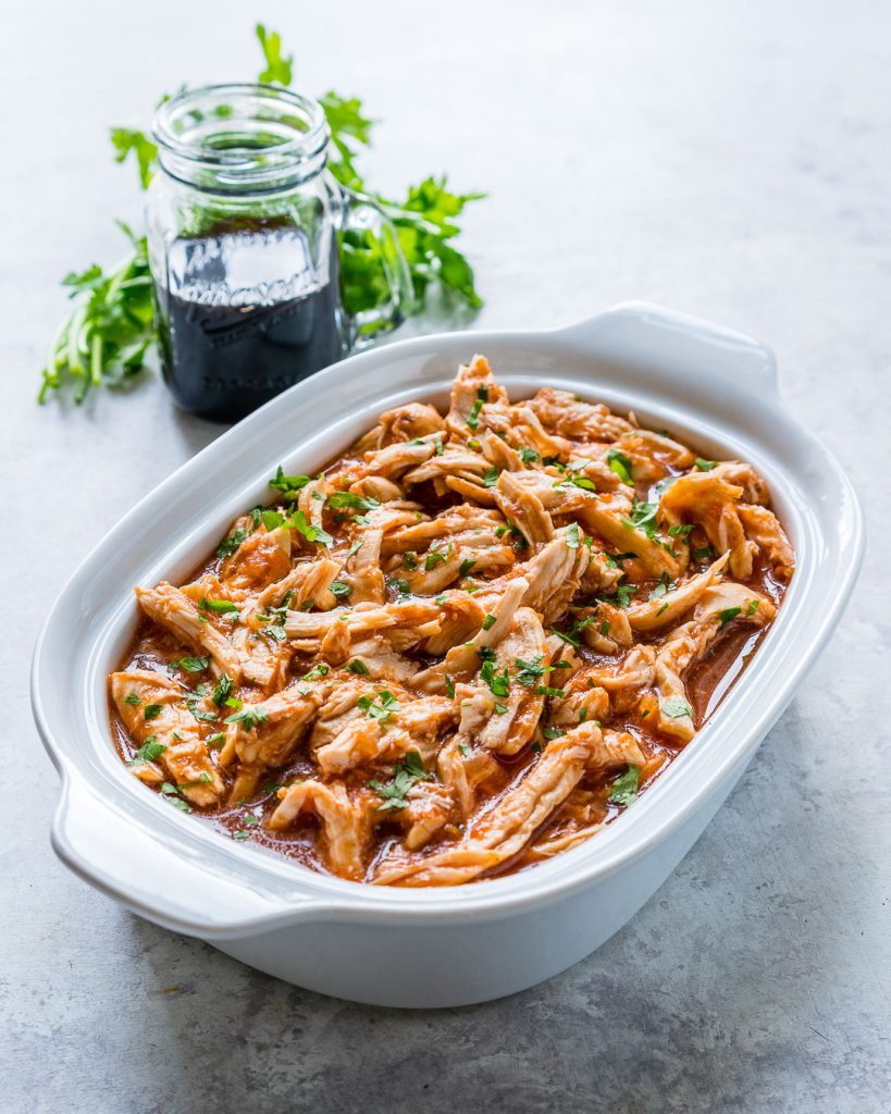 3-Ingredient Crock Pot Pulled Chicken