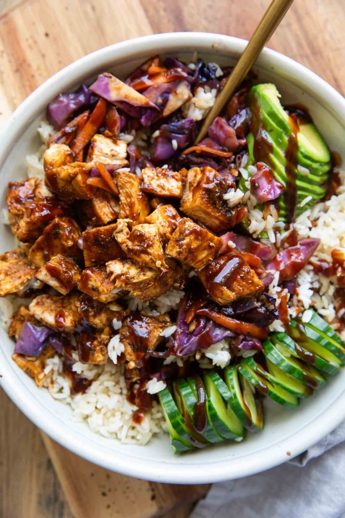 BBQ Chicken Rice Bowls